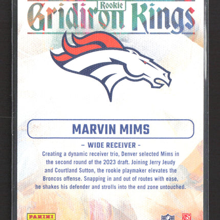 2023 Panini Donruss Gridiron Kings Marvin Mims #RGK-17