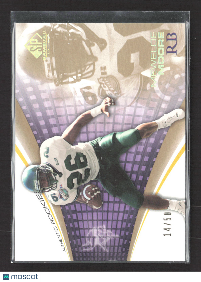 2004 Upper Deck SP Game-Used Edition Authentic Rookies Mewelde Moore #137 14/50