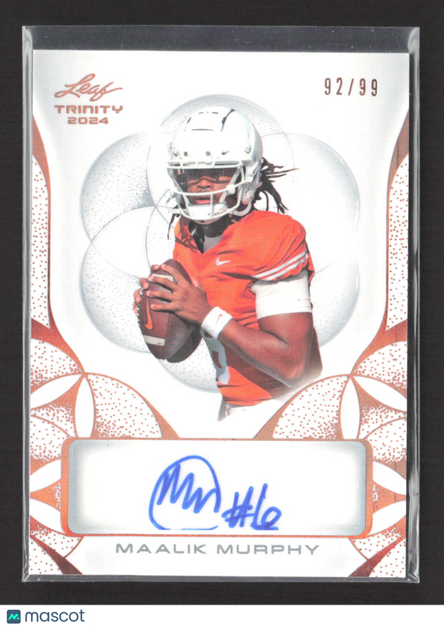 2024 Leaf Trinity Maalik Murphy #BA-MM1 92/99 Auto