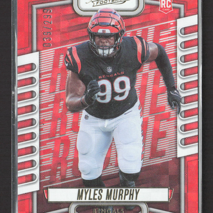 2023 Panini Absolute Football Myles Murphy #159 Red Squares 039/299 RC