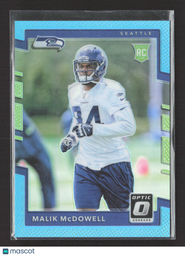 2017 Panini Donruss Optic Malik McDowell #139 Blue Prizm RC 153/299