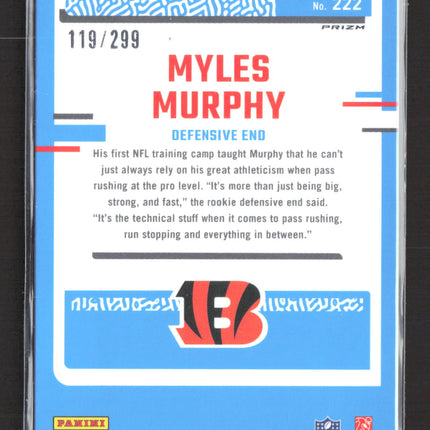 2023 Panini Donruss Optic Myles Murphy #222 Blue Prizm 119/299