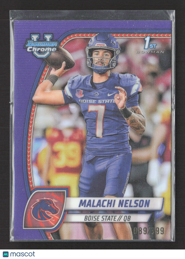 2024 Bowman University Chrome Malachi Nelson #196 Purple 1st Bowman 089/399