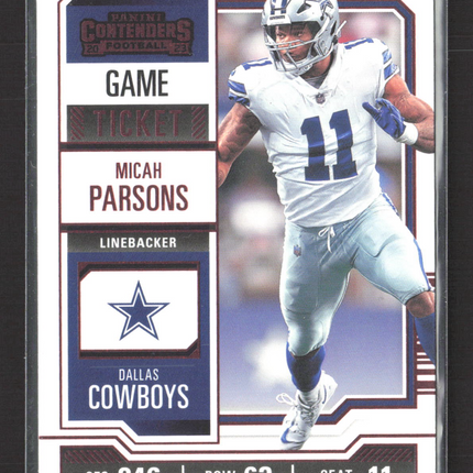 2023 Panini Contenders Football Micah Parsons #29 Game Ticket