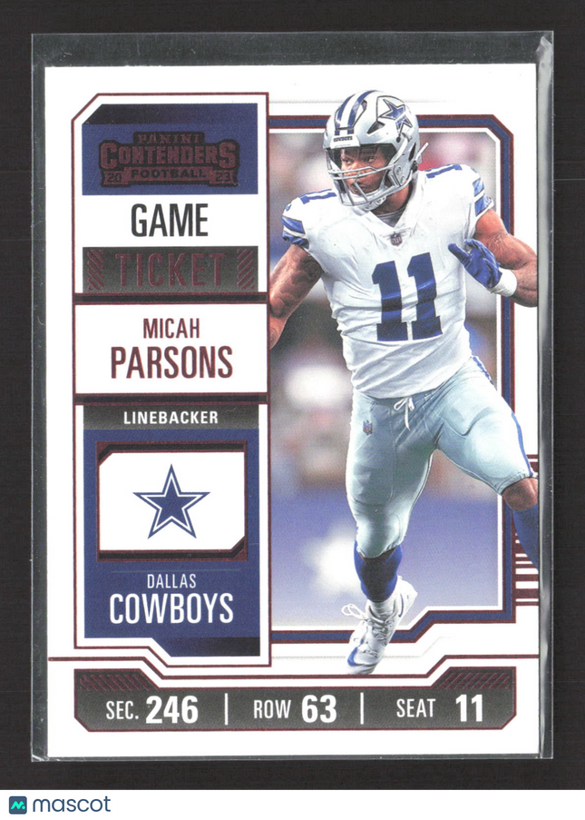 2023 Panini Contenders Football Micah Parsons #29 Game Ticket