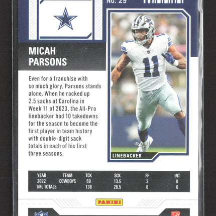 2023 Panini Contenders Football Micah Parsons #29 Game Ticket