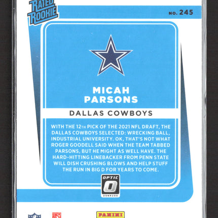 2021 Panini Donruss Optic Micah Parsons #245