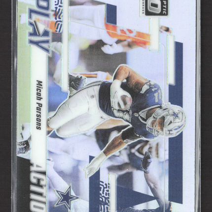 2023 Panini Donruss Optic Play Action Micah Parsons #6 Prizm