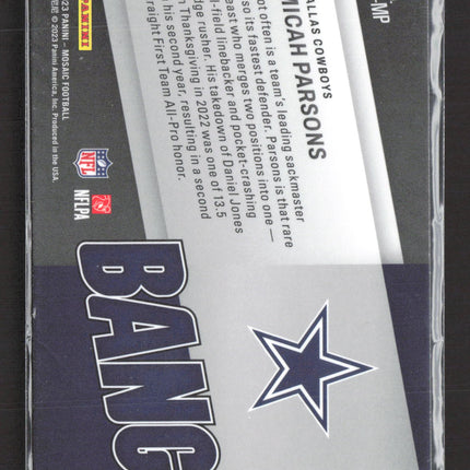 2023 Panini Mosaic Bang! Micah Parsons #B-MP