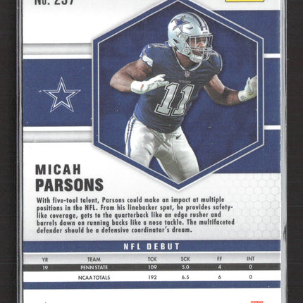 2021 Panini Mosaic Micah Parsons #257 RC