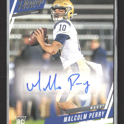 2020 Panini Chronicles Draft Picks Prestige Malcolm Perry #21 RC Auto