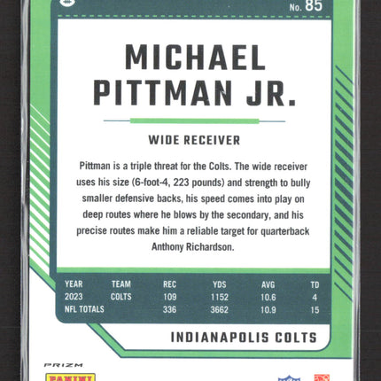 2024 Panini Donruss Optic Michael Pittman Jr. #85 Red 097/125