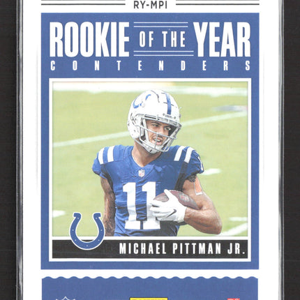 2020 Panini Contenders Football Rookie of the Year Michael Pittman Jr. #RY-MPJ