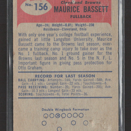 1955 Bowman Maurice Bassett #156