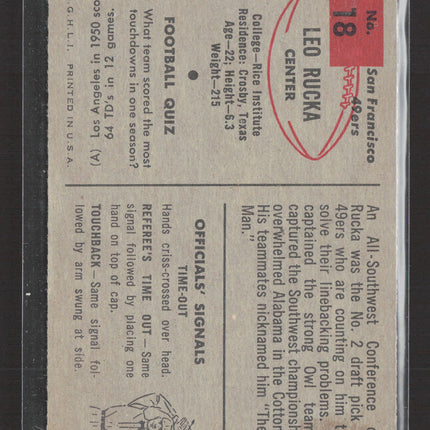 1954 Bowman Leo Rucka #18