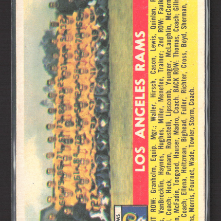 1956 Topps Los Angeles Rams #114