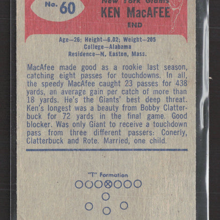 1955 Bowman Ken MacAfee #60