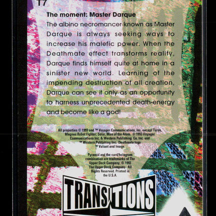 1993 Upper Deck Deathmate Transitions Hologram master darque #T7