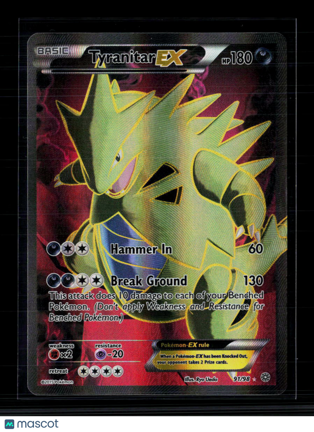 Pokemon 2015 Ancient Origins Tyranitar EX FA #91/98