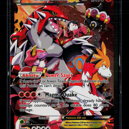 Pokemon 2015 Double Crisis Team Magma's Groudon EX FA #15/34