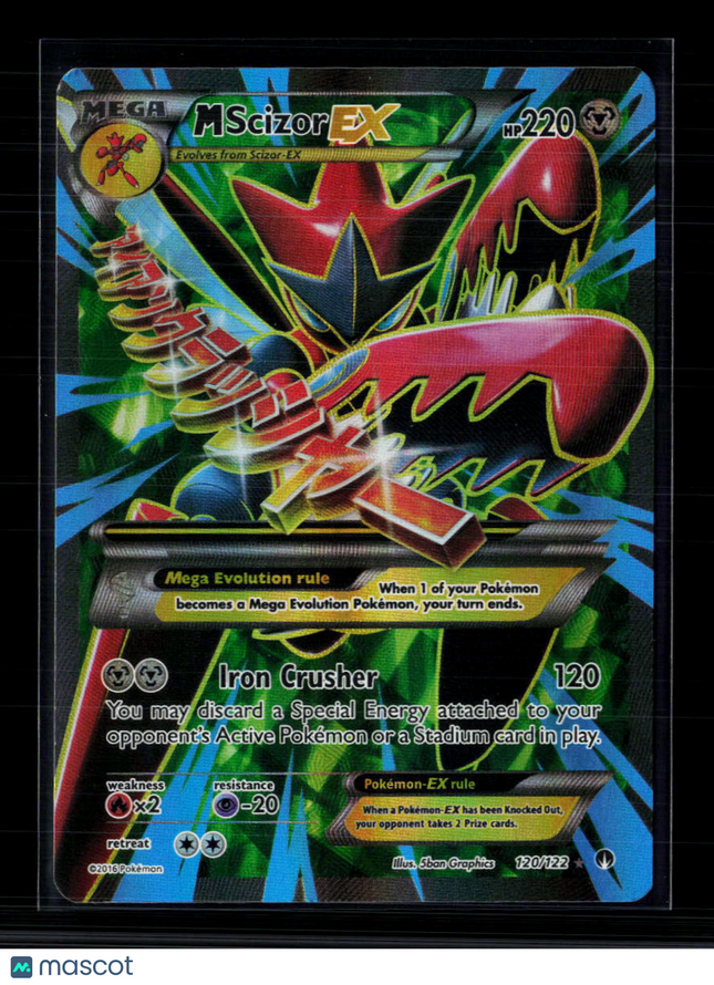 Pokemon 2016 BREAKpoint M Scizor EX SR FA #120/122
