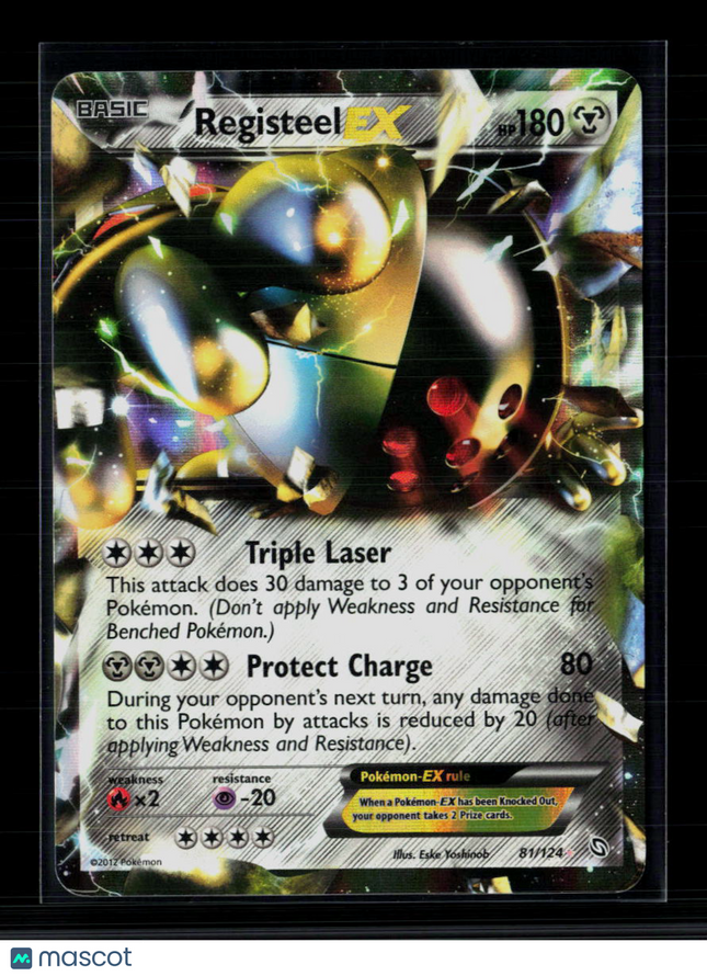 Pokemon 2012 Dragons Exalted Registeel EX FA #81/124