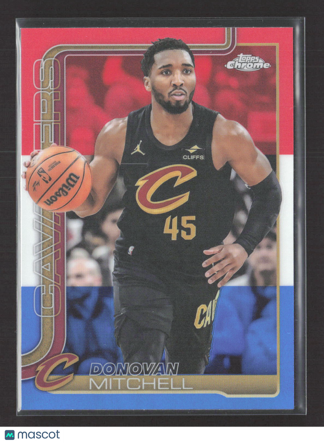 2025 Topps Chrome Donovan Mitchell #69 Red White Blue