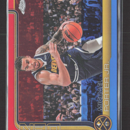 2025 Topps Chrome Michael Porter Jr. #31 Red White and Blue Refractor