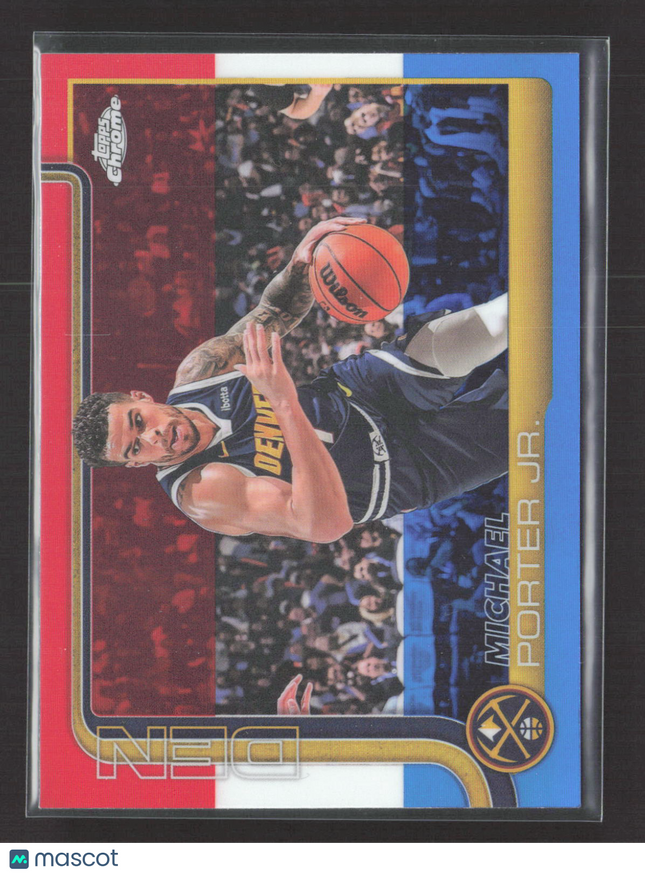 2025 Topps Chrome Michael Porter Jr. #31 Red White and Blue Refractor