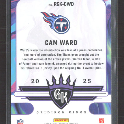 2025 Panini Donruss Gridiron Kings Cam Ward #RGK-CWD