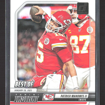 2025 Panini Donruss Football Panini Instant Patrick Mahomes II #INS-PMS