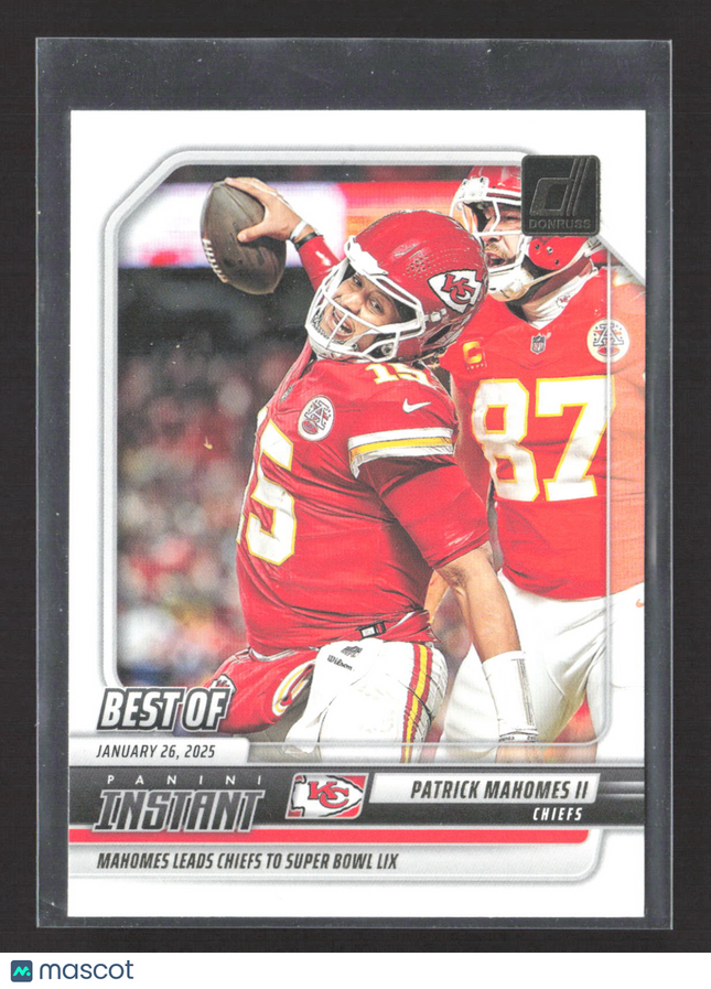 2025 Panini Donruss Football Panini Instant Patrick Mahomes II #INS-PMS