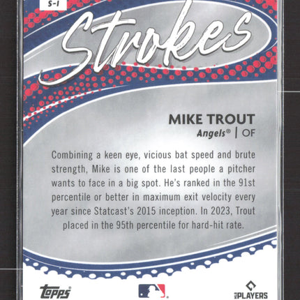 2024 Topps Chrome Strokes Mike Trout #S-1