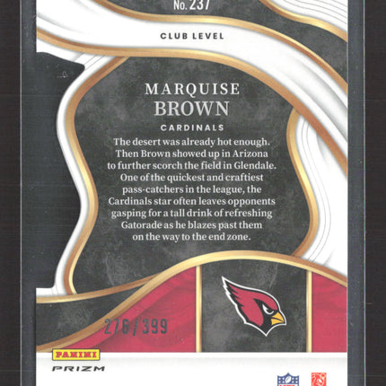 2024 Panini Select Prizm Marquise Brown #237 Orange Die-Cut 276/399