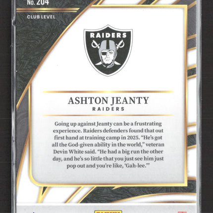 2026 Panini Select Football Club Level Ashton Jeanty #204 RC