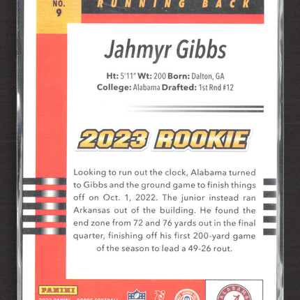 2023 Panini Score Football Jahmyr Gibbs #9