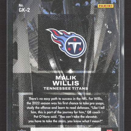 2023 Panini Chronicles Gridiron Kings Malik Willis #GK-2 RC