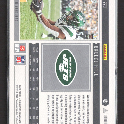 2022 Panini Chronicles Luminance Breece Hall #220 RC