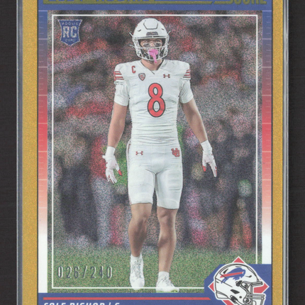 2024 Panini Score Cole Bishop #400 Gold RC 026/240