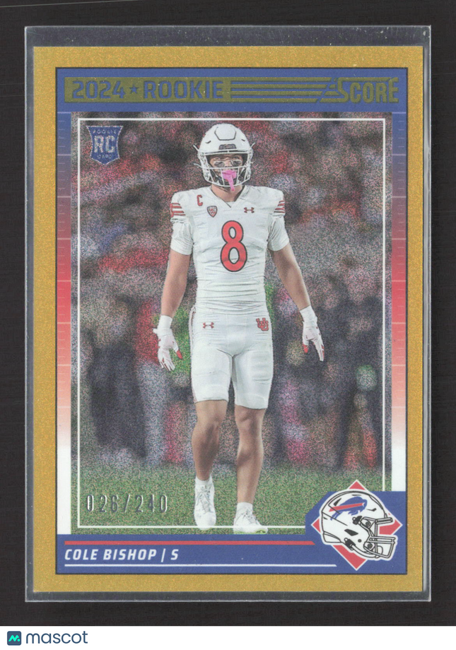 2024 Panini Score Cole Bishop #400 Gold RC 026/240