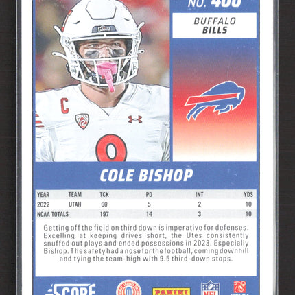 2024 Panini Score Cole Bishop #400 Gold RC 026/240