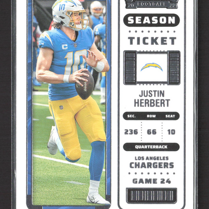 2023 Panini Contenders Football Justin Herbert #72