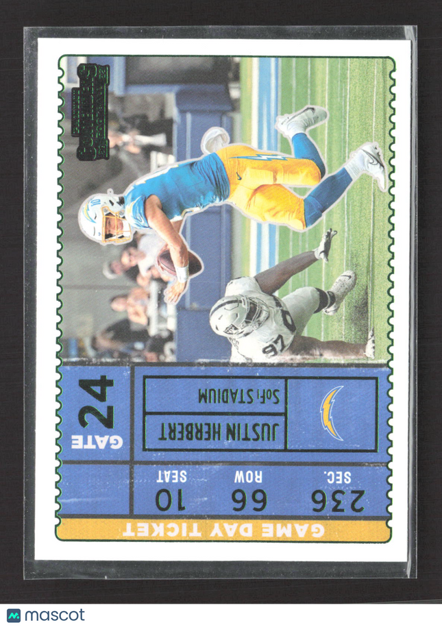 2023 Panini Contenders Football Game Day Ticket Justin Herbert #GDT-JHE