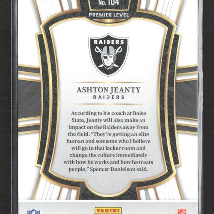 2026 Panini Select Football Ashton Jeanty #104 Premier Level RC