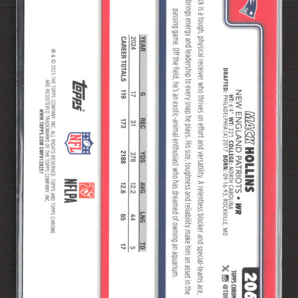 2025 Topps Chrome Mack Hollins #206
