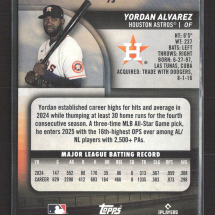 2025 Topps Stadium Club Yordan Alvarez #75 Green