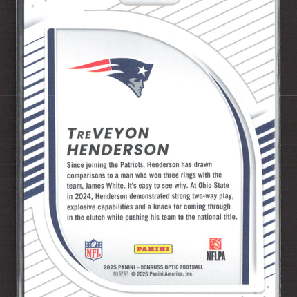 2025 Panini Donruss Optic Football Hidden Potential TreVeyon Henderson #13 RC
