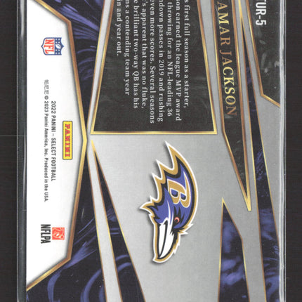 2023 Panini Select Turbo Charged Lamar Jackson #TUR-5