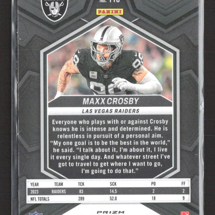 2024 Panini Mosaic Maxx Crosby #118 Silver