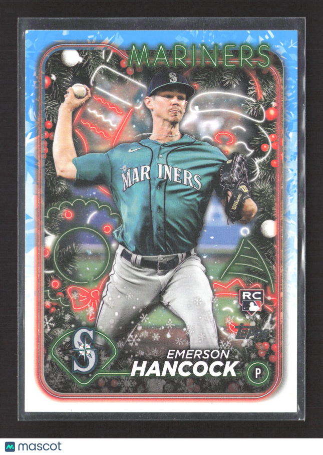 2024 Topps Holiday Emerson Hancock #H197 Blue RC